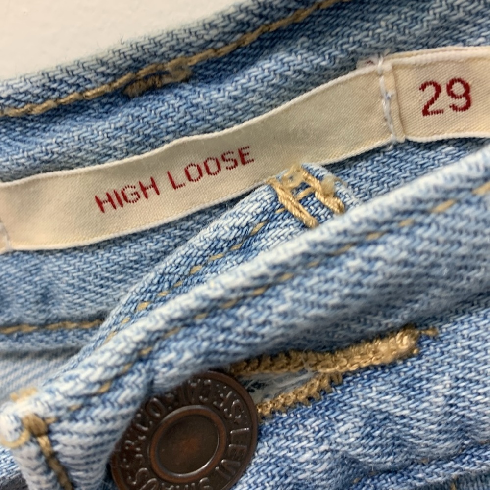 Levi's Light Blue High-Rise Wide Leg Jeans - Picture 4 of 15